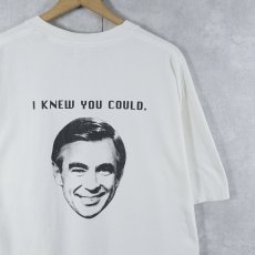 画像2: 90's Mr Rogers USA製 "CAN YOU SAY NIFTY?" 司会者プリントTシャツ XL (2)