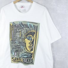 画像1: 90's MPLS PARK LOVERS "SAVE THE LAKES" イラストプリントTシャツ XL (1)