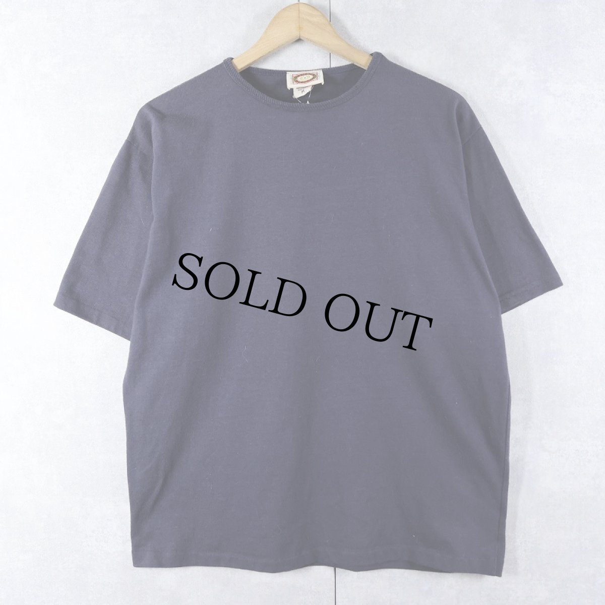 画像1: 80's BANANA REPUBLIC USA製 無地Tシャツ NAVY M (1)