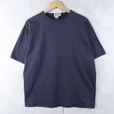 画像1: 80's BANANA REPUBLIC USA製 無地Tシャツ NAVY M (1)