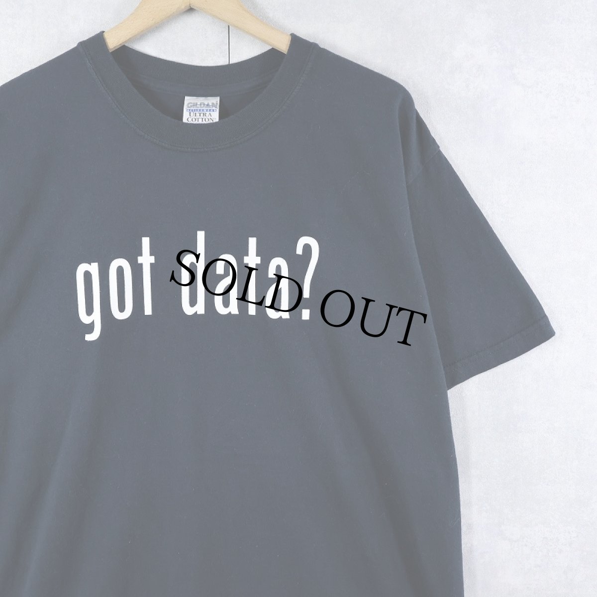 画像1: 2000's "got data?" 広告パロディ プリントＴシャツ BLACK L (1)