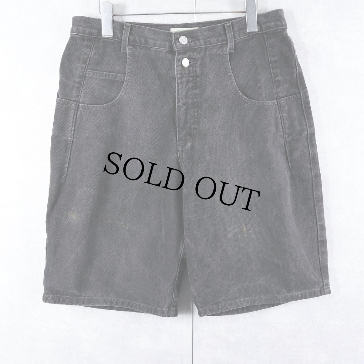 画像1: 90's GUESS JEANS ブラックデニムショーツ W33 (1)