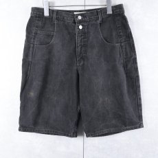 画像1: 90's GUESS JEANS ブラックデニムショーツ W33 (1)