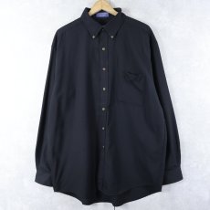 画像1: 90's PENDLETON "SIR PENDLETON" ウールボタンダウンシャツ BLACK L (1)