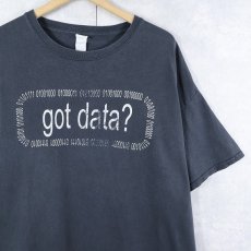 画像1: "got data?" 広告パロディ プリントＴシャツ BLACK (1)