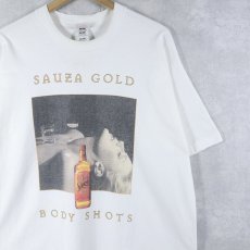 画像1: 90's SAUZA GOLD USA製 "BODY SHOT" テキーラブランドプリントTシャツ XL (1)