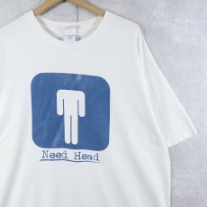 画像1: 2000's "Neea Head" ジョークプリントＴシャツ XL (1)