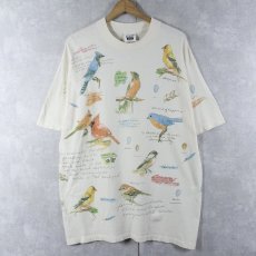 画像1: 90's rel-e-vant products USA製 鳥 プリントTシャツ L (1)