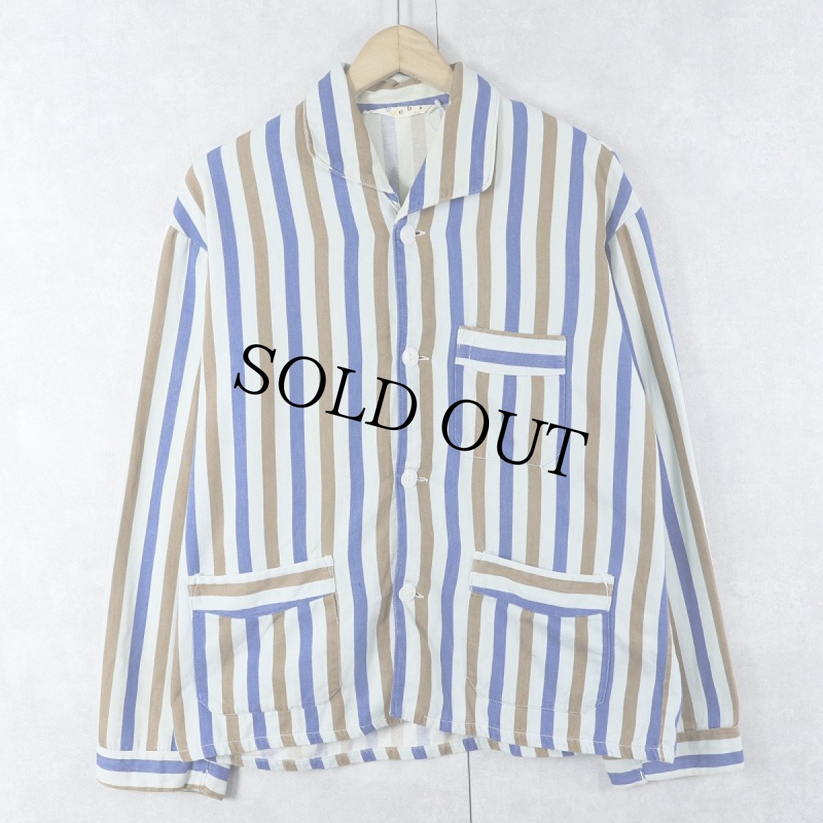画像1: 〜70's Welbi マルチストライプ柄 シャツジャケット SIZE50 (1)