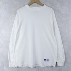 画像1: 90's RUSSELL ATHLETIC USA製 無地ロンT XL (1)
