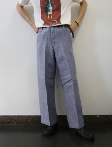 画像2: 60's FRENCH MILITARY リネンセーラーパンツ "ワンウォッシュ" DEADSTOCK 【W31 L29】 (2)