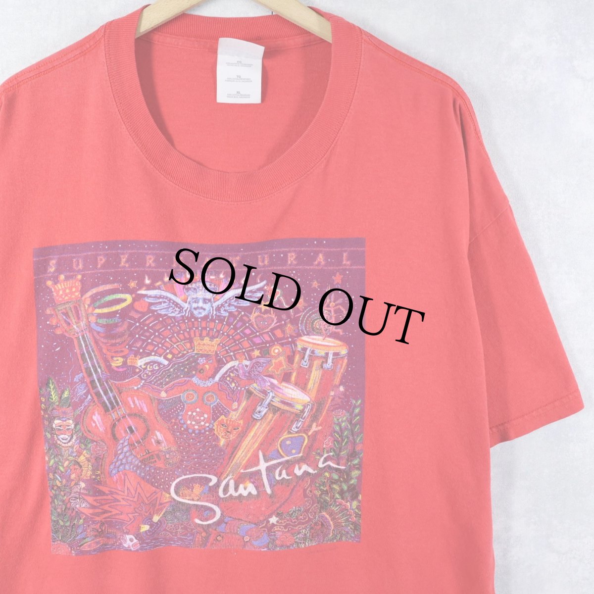 画像1: 2000 SANTANA ラテンロックバンドTシャツ XL (1)
