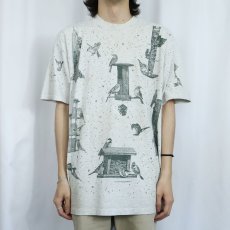 画像2: 90's rel-e-vant products USA製 鳥プリントTシャツ XL (2)