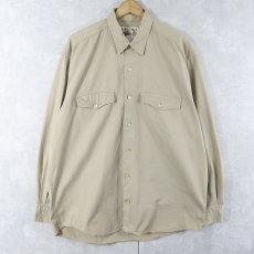 画像1: 90's BANANA REPUBLIC 無地コットンシャツ M (1)