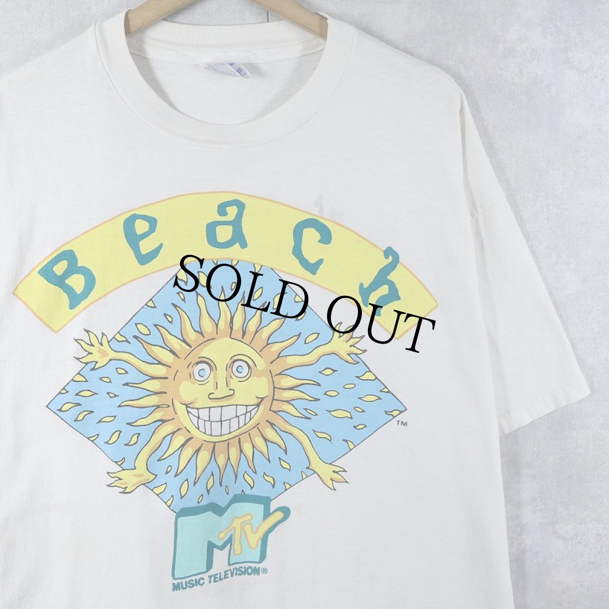 画像1: 90's MTV USA製 "Beach" プリントTシャツ XL (1)