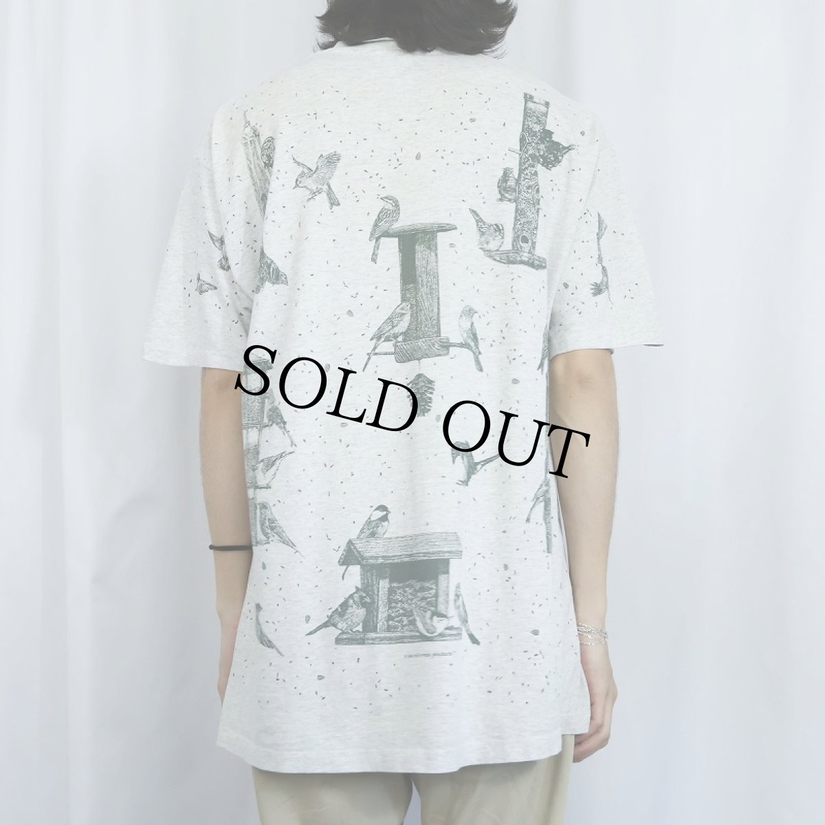 画像3: 90's rel-e-vant products USA製 鳥プリントTシャツ XL (3)