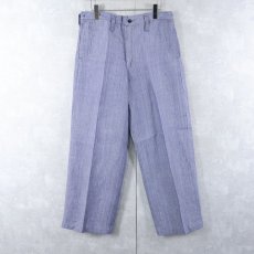 画像1: 60's FRENCH MILITARY リネンセーラーパンツ "ワンウォッシュ" DEADSTOCK 【W32 L29】 (1)