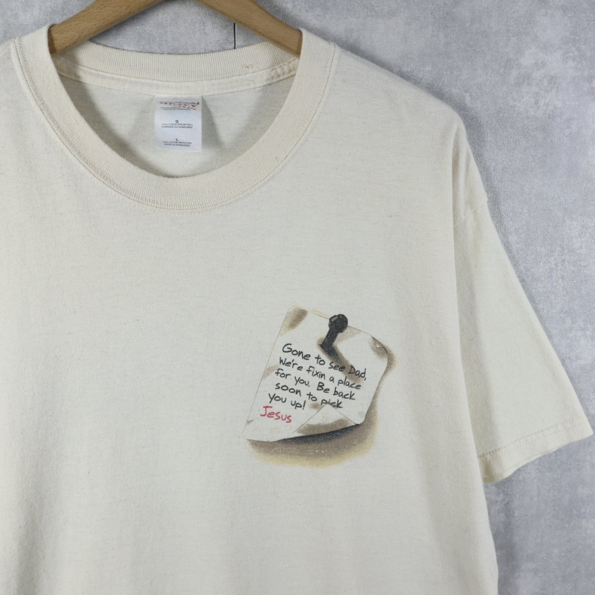 画像2: "Gone to see Dad..." ジーザスプリントTシャツ L (2)
