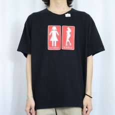 画像2: "Your Girlfriend My Girlfriend" シュールプリントTシャツ BLACK L (2)