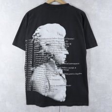 画像2: 90's Mozart FRANCE製 音楽家 イラストプリントTシャツ BLACK L (2)