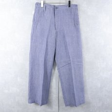 画像1: 60's FRENCH MILITARY リネンセーラーパンツ "ワンウォッシュ" DEADSTOCK 【W31 L29】 (1)