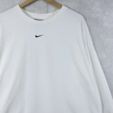 画像1: 2000's NIKE ロゴ刺繍 ロンＴ XL (1)