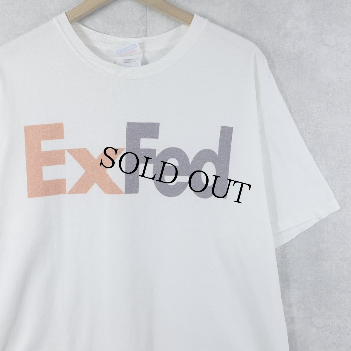 画像1: "ExFed" 企業パロディプリントTシャツ L (1)