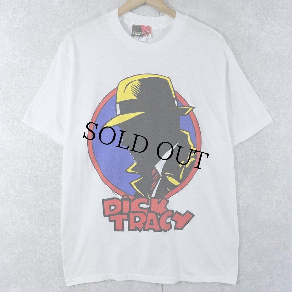 画像1: 90's DIVISION USA製 "DICK TRACY" キャラクタープリントTシャツ L (1)