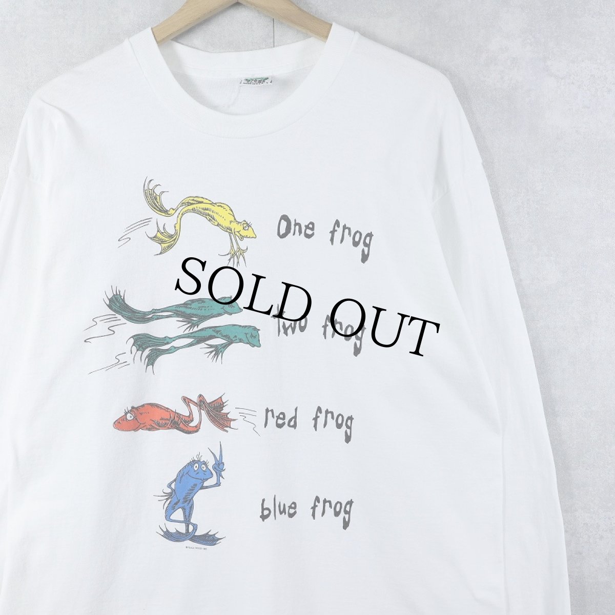 画像1: 90's Peace Frog USA製 "Dr.Seuss" パロディプリントTシャツ L (1)