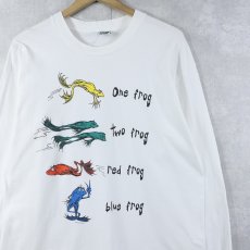 画像1: 90's Peace Frog USA製 "Dr.Seuss" パロディプリントTシャツ L (1)