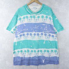 画像1: 80's Disney USA製 "MICKEY MOUSE" 総柄プリントTシャツ ONE SIZE (1)