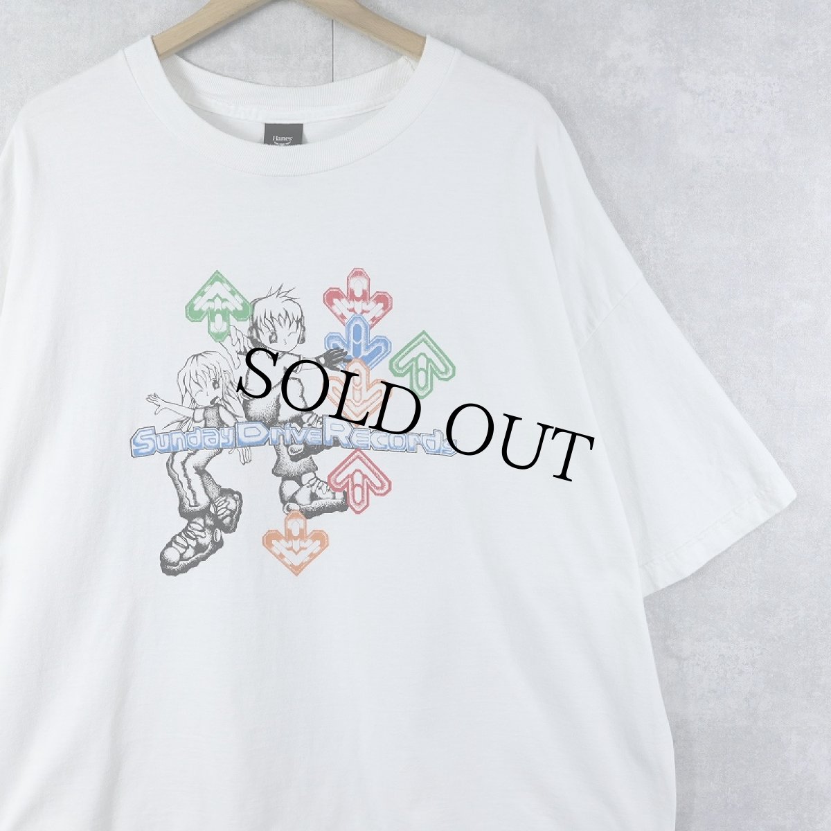 画像1: Sunday Drive Records インディーレーベルプリント カットオフTシャツ 2XL (1)