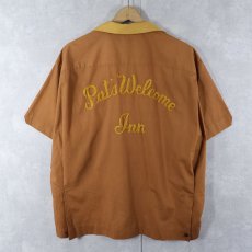 画像2: 70's Hilton USA製 レイヤードデザイン ボーリングシャツ XL (2)