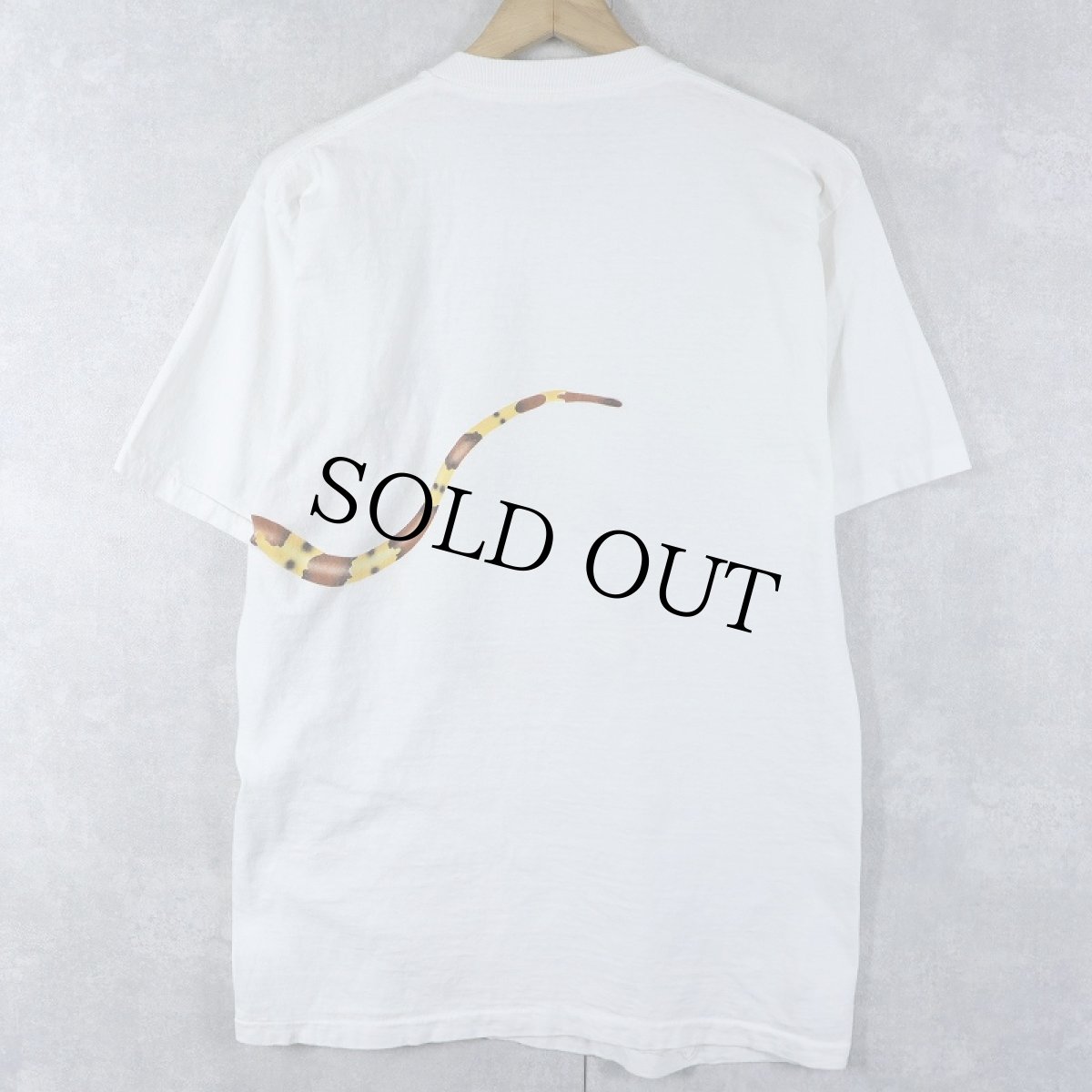 画像2: 80〜90's ヘビ 巻きプリントTシャツ (2)