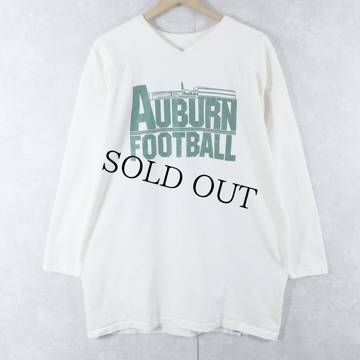 画像1: 80's RUSSELL ATHLETIC USA製 "AUBURN FOOTBALL" プリントフットボールTシャツ XL (1)