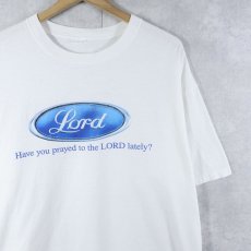 画像1: 90's〜 "Lord" 自動車メーカーパロディ ジーザスプリントTシャツ (1)