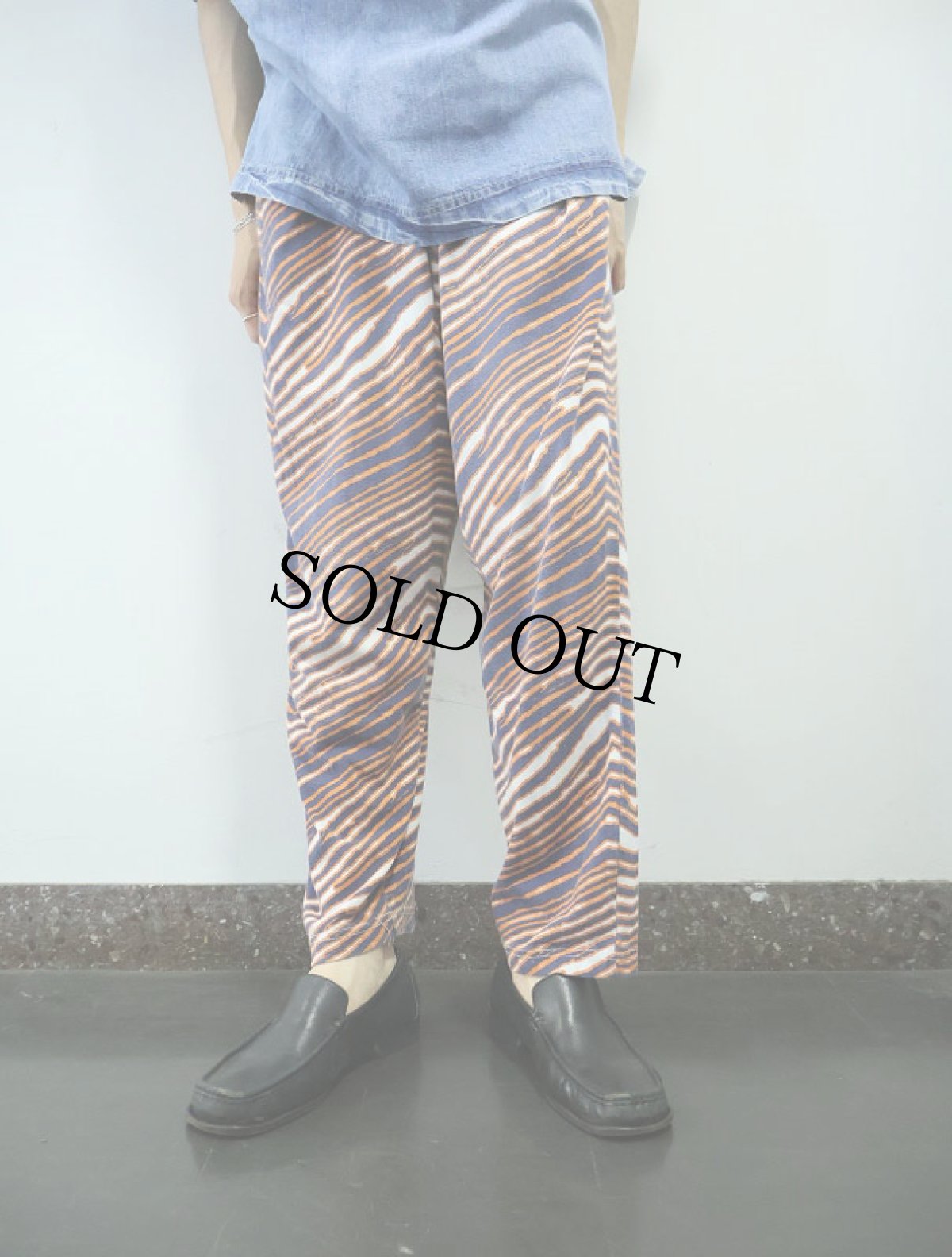 画像2: 90's ZUBAZ ゼブラ柄 コットンポリイージーパンツ S (2)