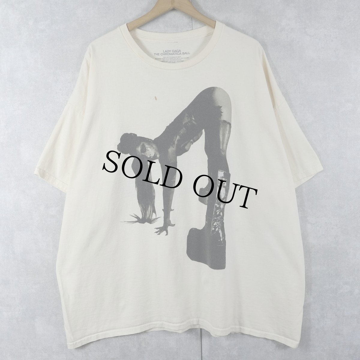 画像1: 2002 LADY GAGA "BE FREE" ミュージシャン ツアープリントTシャツ XXL (1)