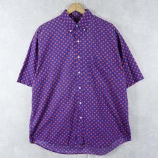 画像1: 90's〜 GANT SALTY DOG  ３点留め ドット柄 コットンボタンダウンシャツ L (1)