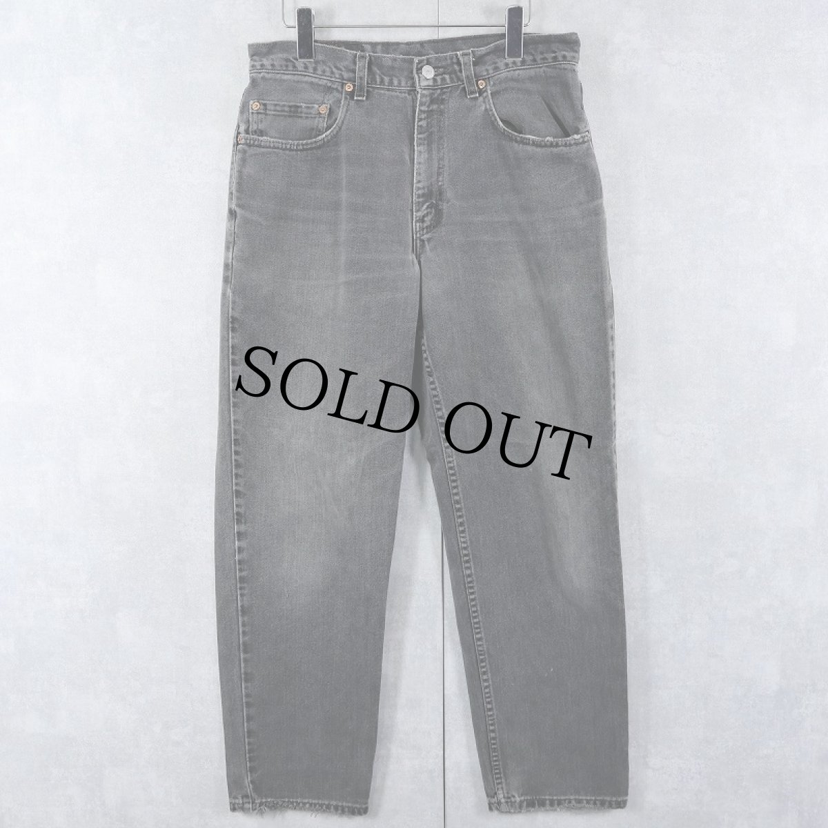 画像1: 90's Levi's 550 USA製 "サルファブラック" ブラックデニムパンツ W32 (1)