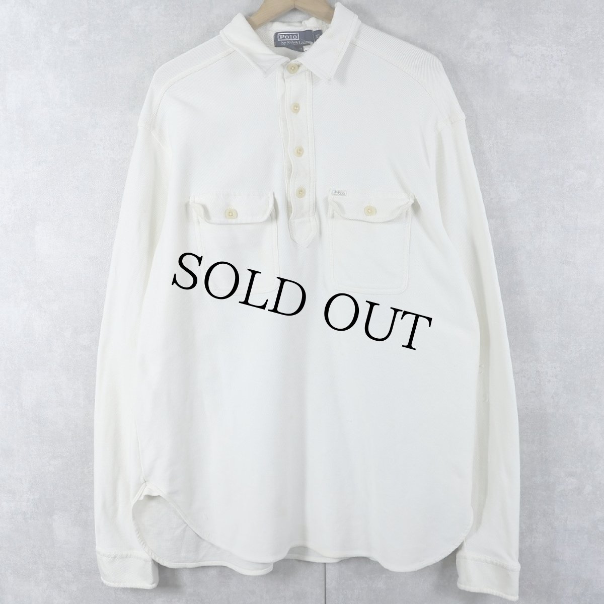 画像1: POLO Ralph Lauren 鹿の子プルオーバーシャツ XL (1)