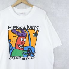 画像1: BIG HED USA製 "FLORIDA KEYS" アートプリントTシャツ XL (1)