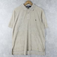 画像1: POLO Ralph Lauren ロゴ刺繡 パイルポロシャツ L (1)