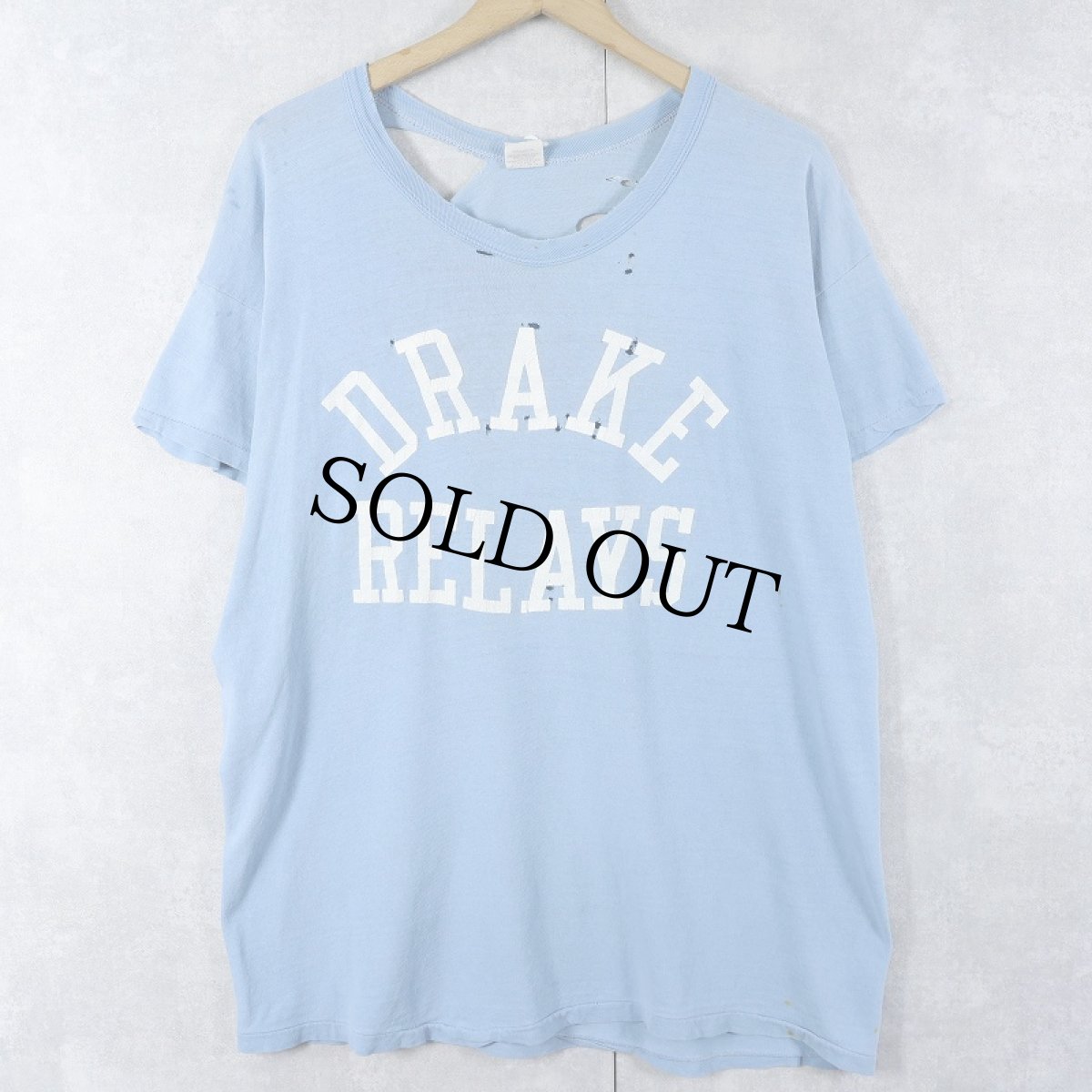 画像1: 70's RUSSELL ATHLETIC USA製 "DRAKE RELAYS" プリントTシャツ XL (1)