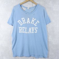 画像1: 70's RUSSELL ATHLETIC USA製 "DRAKE RELAYS" プリントTシャツ XL (1)