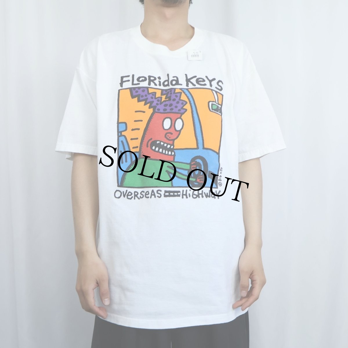 画像2: BIG HED USA製 "FLORIDA KEYS" アートプリントTシャツ XL (2)