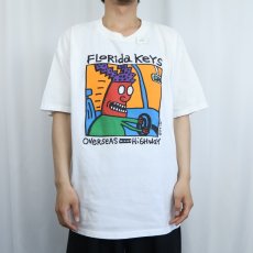 画像2: BIG HED USA製 "FLORIDA KEYS" アートプリントTシャツ XL (2)