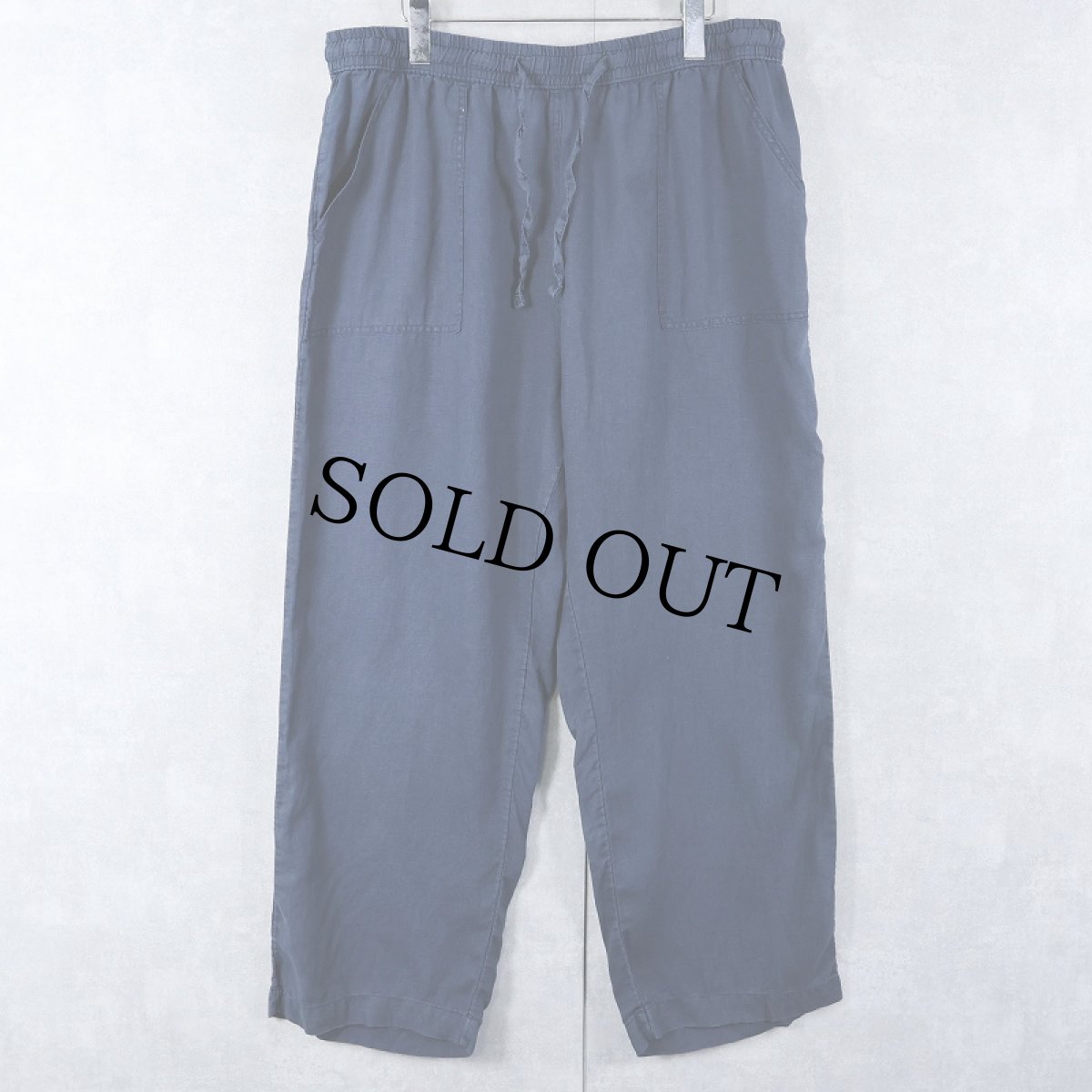 画像1: Monoprix Premium リネンイージーパンツ NAVY XL (1)