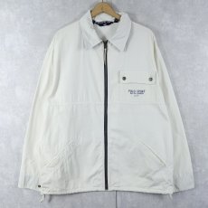 画像1: 90's POLO SPORT Ralph Lauren ロゴ刺繡 コットンジップジャケット L (1)