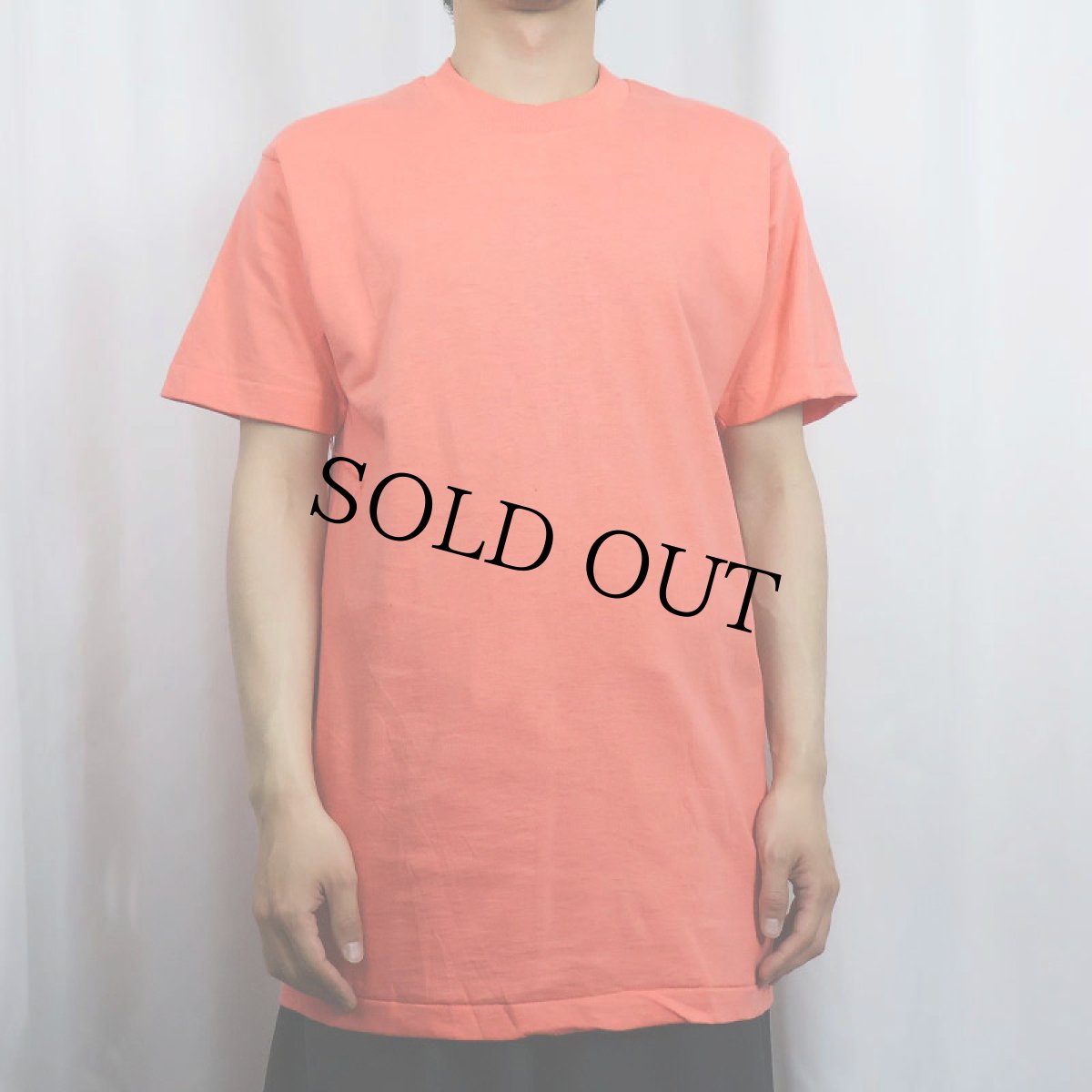 画像2: 90's FRUIT OF THE LOOM USA製 無地Tシャツ DEADSTOCK L (2)